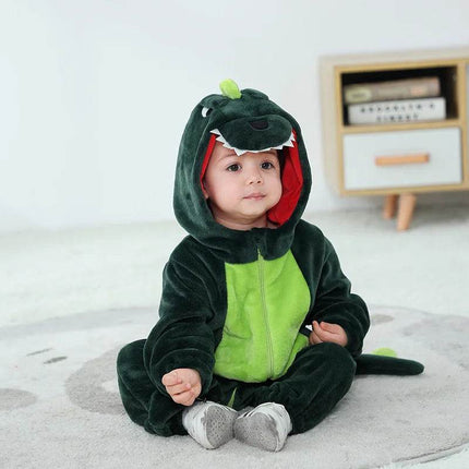 Baby Girl Dinosaur Costume Flannel Outfit Pajama Set - Pajama Set - Miniso - Mad Fly Essentials