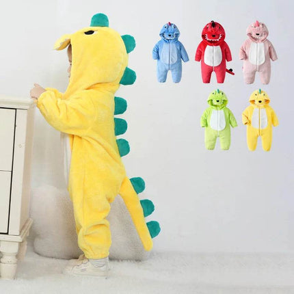 Baby Girl Dinosaur Costume Flannel Outfit Pajama Set - Pajama Set - Miniso - Mad Fly Essentials