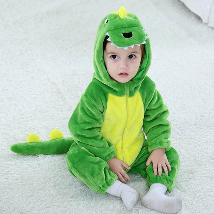 Baby Girl Dinosaur Costume Flannel Outfit Pajama Set - Pajama Set - Miniso - Mad Fly Essentials