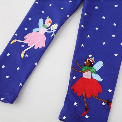 Baby Girl Fairy Tale Purple Pencil Leggings - Leggings - Little maven - Mad Fly Essentials