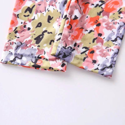 Baby Girl Floral 3D Pencil Leggings - Leggings - LJMOFA - Mad Fly Essentials