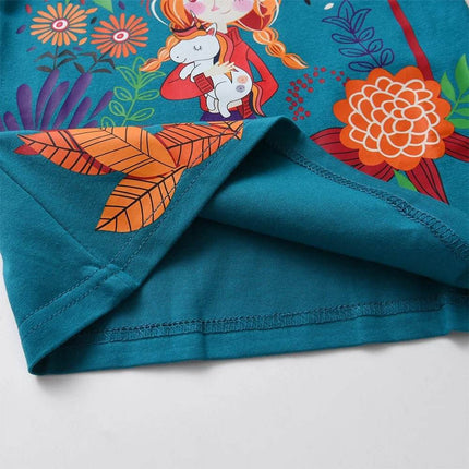 Baby Girl Floral Cartoon Long Rainbow Top Sweater - Sweater - DXTON - Mad Fly Essentials