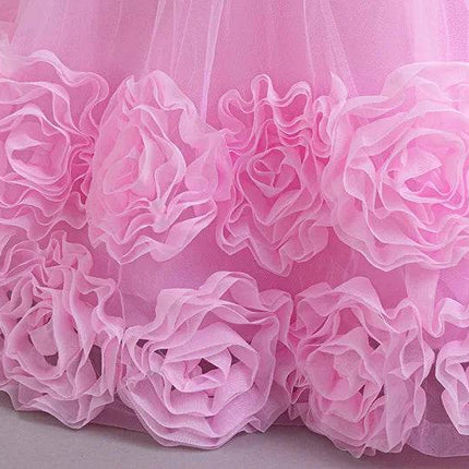 Baby Girl Flower Baptism Tutu Birthday Party Dress - Party Dress - Emmababy - Mad Fly Essentials