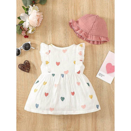 Baby Girl Heart 2pc Set Princess Dress - Princess Dress - LZH - Mad Fly Essentials