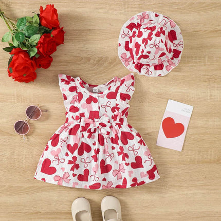 Baby Girl Heart 2pc Princess Dress - Mad Fly Essentials
