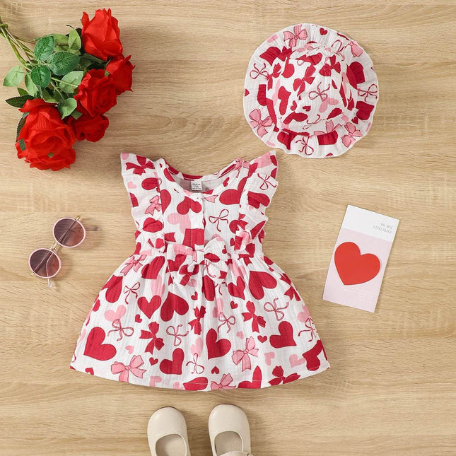 Baby Girl Heart 2pc Princess Dress - Mad Fly Essentials