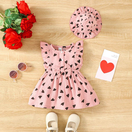Baby Girl Heart 2pc Set Princess Dress - Princess Dress - LZH - Mad Fly Essentials