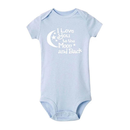 Girl I LOVE YOU TO THE MOON Baby Romper - Baby Romper - BabyBoo - Mad Fly Essentials