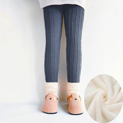 Baby Girl Knitted Solid Leggings - Leggings - LJMOFA - Mad Fly Essentials