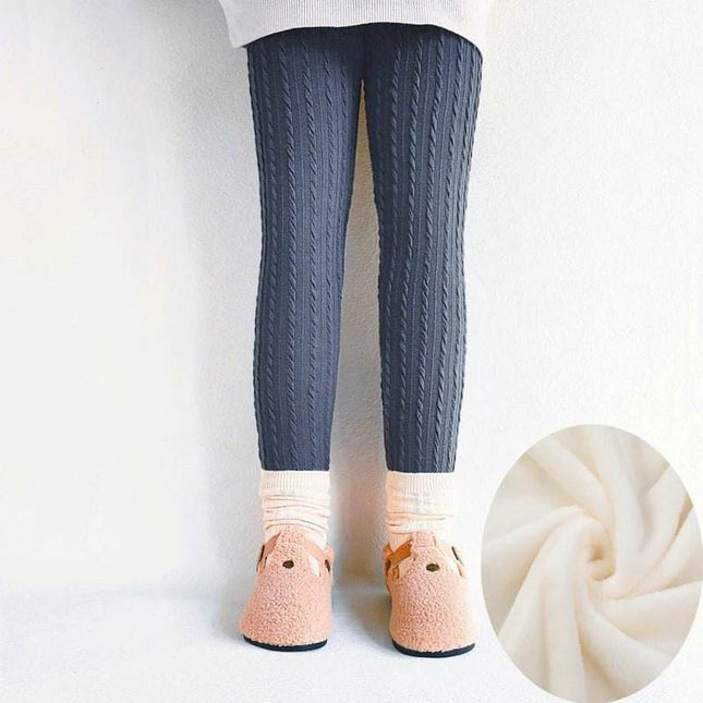 Baby Girl Knitted Solid Leggings - Leggings - LJMOFA - Mad Fly Essentials