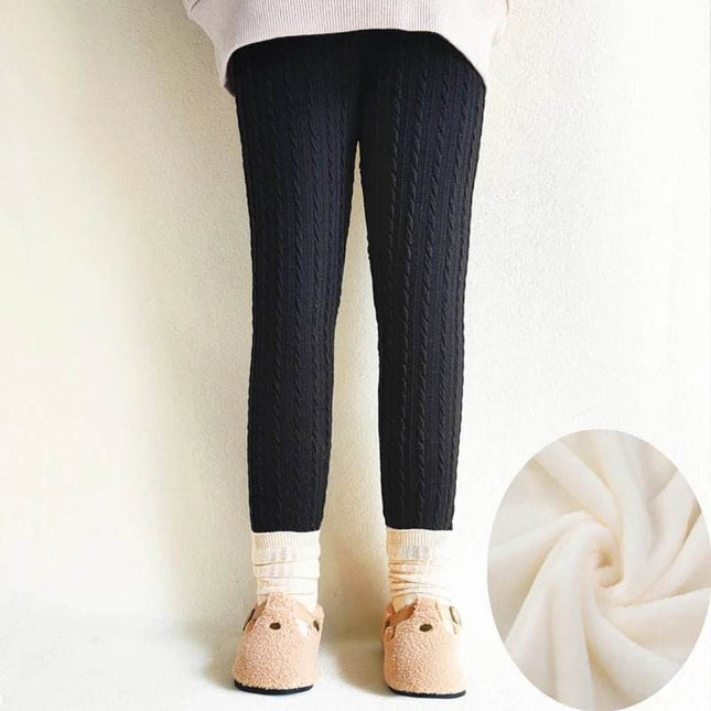 Leggings Baby Girl Knitted Solid Leggings Leggings LJMOFA Mad Fly Essentials