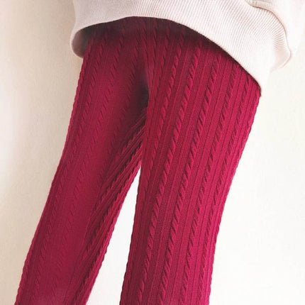 Baby Girl Knitted Solid Leggings - Leggings - LJMOFA - Mad Fly Essentials