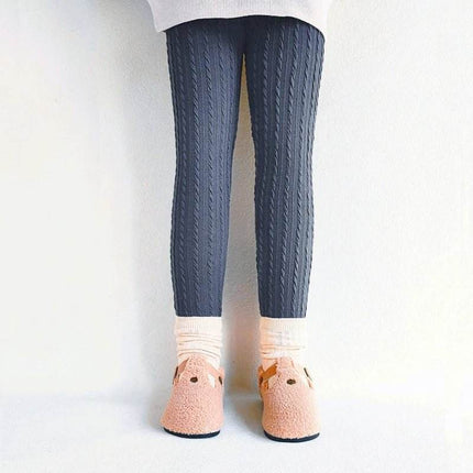 Baby Girl Knitted Solid Leggings - Leggings - LJMOFA - Mad Fly Essentials