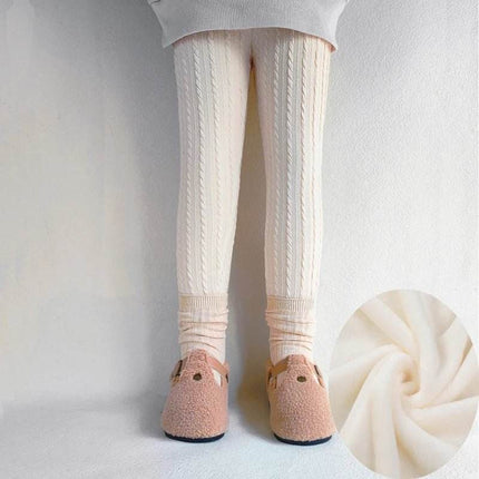 Baby Girl Knitted Solid Leggings - Leggings - LJMOFA - Mad Fly Essentials