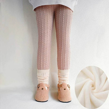 Baby Girl Knitted Solid Leggings - Leggings - LJMOFA - Mad Fly Essentials