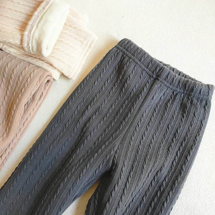 Baby Girl Knitted Solid Leggings - Leggings - LJMOFA - Mad Fly Essentials