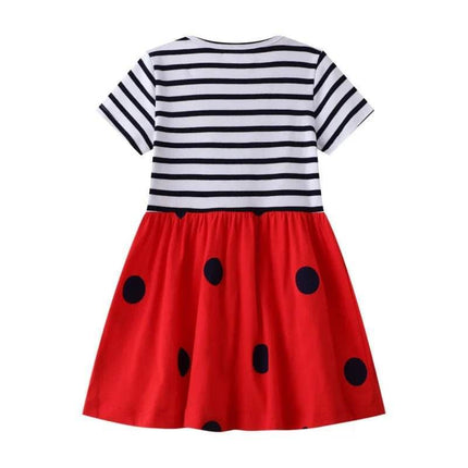 Baby Girl Ladybug Embroidery Princess Dress - Princess Dress - jumping meters - Mad Fly Essentials