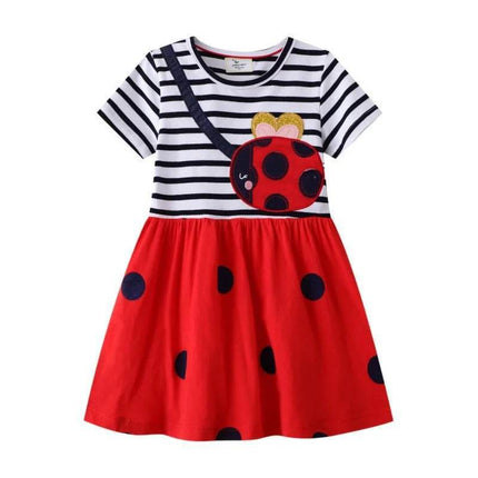 Baby Girl Ladybug Embroidery Princess Dress - Princess Dress - jumping meters - Mad Fly Essentials