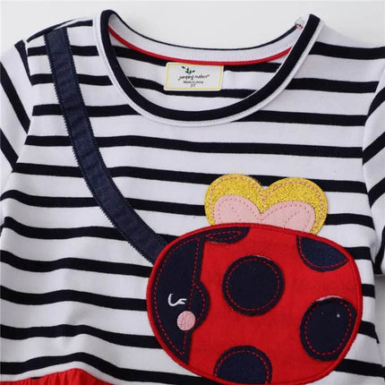 Baby Girl Ladybug Embroidery Princess Dress - Princess Dress - jumping meters - Mad Fly Essentials