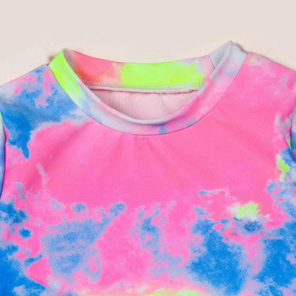 Baby Girl Long 2pc Tie - Dye Swimwear Set - Swimwear Set - Baby Essentials - Mad Fly Essentials
