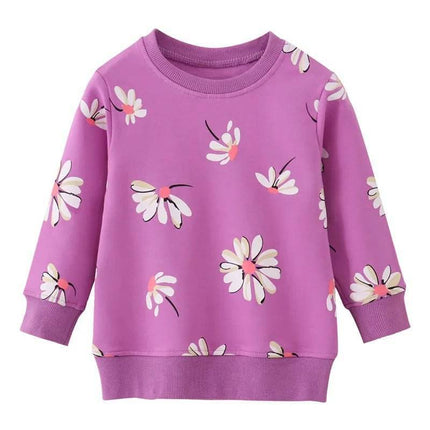 Baby Girl Long Casual Floral Daisy Sweater - Sweater - jumping meters - Mad Fly Essentials