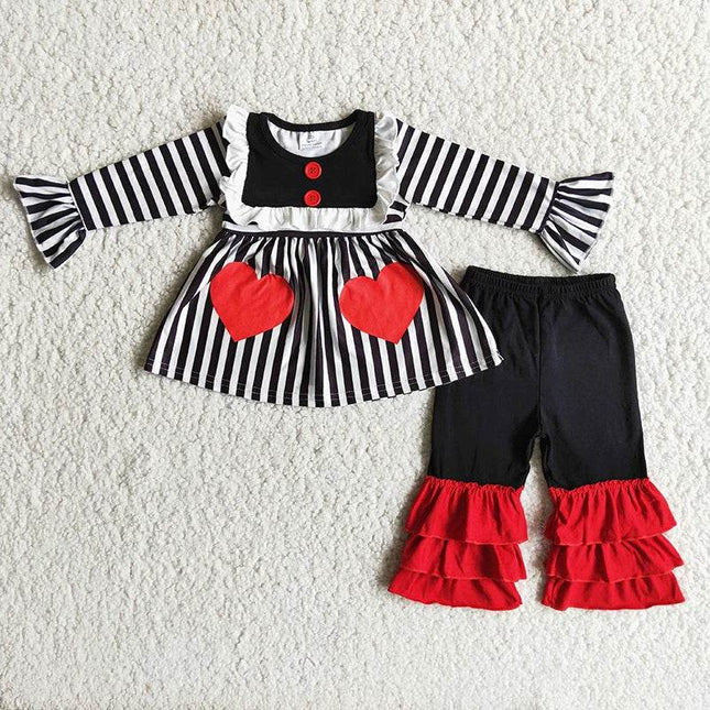 Baby Girl Cow Striped Animal Outfit Set - Mad Fly Essentials