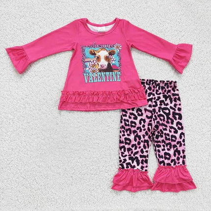 Baby Girl Long Cow Animal Funny Striped Outfit Set - Outfit Set - ABaby - Mad Fly Essentials