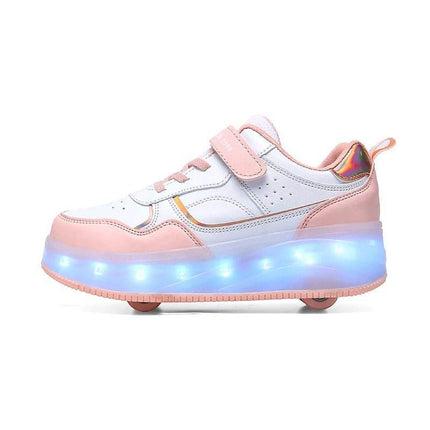 Baby Girl Pink Purple Summer Skate Sneakers Kids LED Shoes - Kids LED Shoes - EALSQN - Mad Fly Essentials