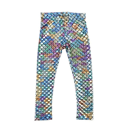 Baby Girl Mermaid Scale 2 - 12Y Fitness Leggings - Fitness Leggings - HIBISCUSARA - Mad Fly Essentials