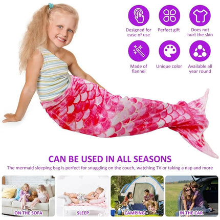 Baby Girl Mermaid Tail Blanket Sleeping Bag Sleepwear Set - Sleepwear Set - Willstar - Mad Fly Essentials