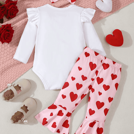 Baby Girl Newborn Daddy Love Heart Clothing Set - Clothing Set - ABreeze - Mad Fly Essentials