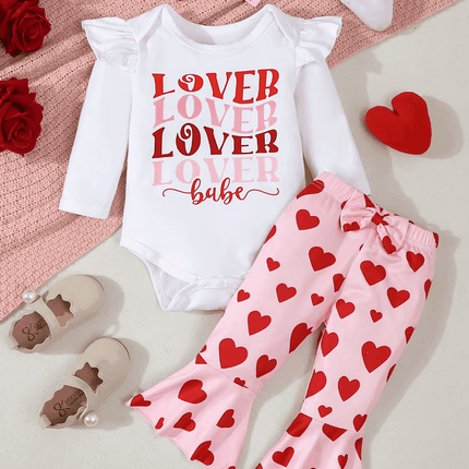 Baby Girl Newborn Daddy Love Heart Clothing Set - Clothing Set - ABreeze - Mad Fly Essentials