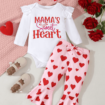Baby Girl Newborn Daddy Love Heart Clothing Set - Clothing Set - ABreeze - Mad Fly Essentials
