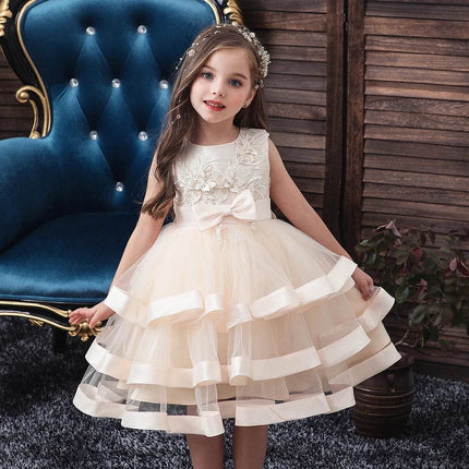 Baby Girl Pink Cake Wedding Princess Dress - Princess Dress - COZOK - Mad Fly Essentials