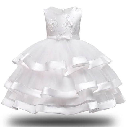 Baby Girl Pink Cake Wedding Dress - Mad Fly Essentials