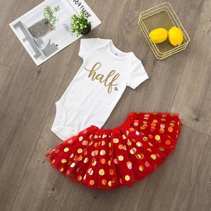 Baby Girl Pink Gold Skirt Tutu Dress - Tutu Dress - Baby J - Mad Fly Essentials