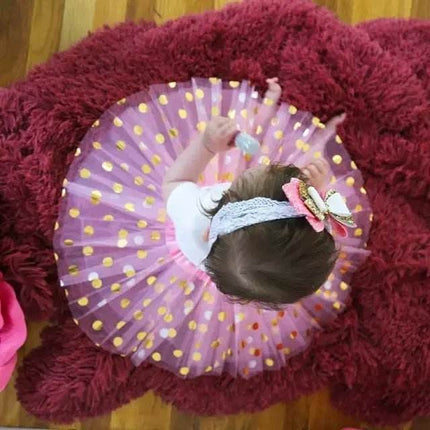 Baby Girl Pink Gold Tutu Skirt - Mad Fly Essentials