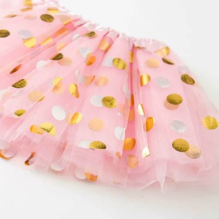 Baby Girl Pink Gold Tutu Skirt - Mad Fly Essentials