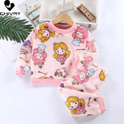 Baby Girl Cartoon Princess Sleepwear Pajama Set - Pajama Set - Chivry - Mad Fly Essentials