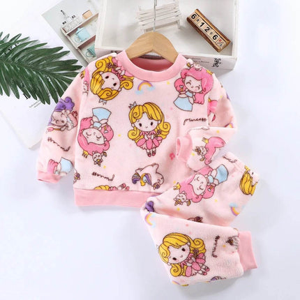 Baby Girl Cartoon Princess Sleepwear Pajama Set - Pajama Set - Chivry - Mad Fly Essentials