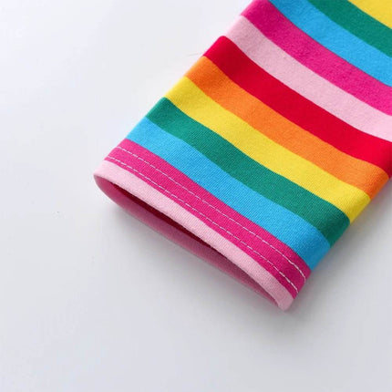 Baby Girl Rainbow 2 - 8Y Striped Leggings - Leggings - DXTON - Mad Fly Essentials
