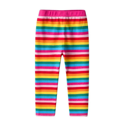 Baby Girl Rainbow 2 - 8Y Striped Leggings - Leggings - DXTON - Mad Fly Essentials
