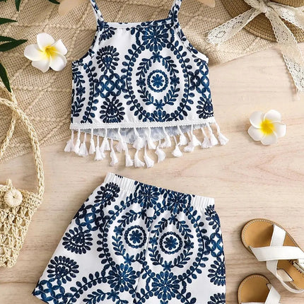 Baby Girl Set Bohemian Print First Birthday Outfit - Baby Girl Set - Minifox - Mad Fly Essentials