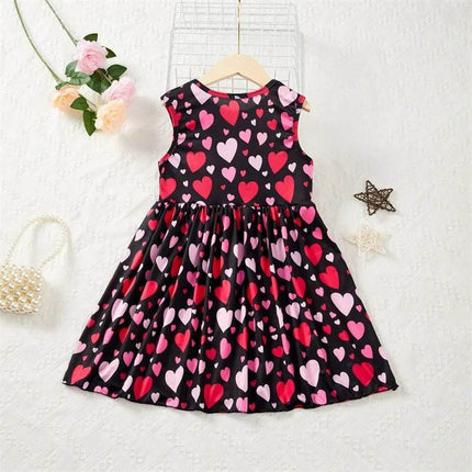 Baby Girl Sleeveless Love Sweet Summer Casual Party Dress - Party Dress - DXTON - Mad Fly Essentials