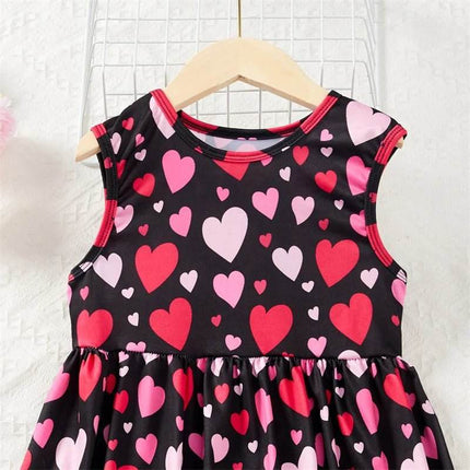 Baby Girl Sleeveless Love Sweet Summer Casual Party Dress - Party Dress - DXTON - Mad Fly Essentials