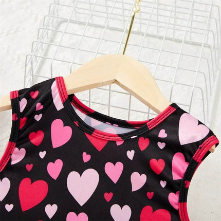 Baby Girl Sleeveless Love Sweet Summer Casual Party Dress - Party Dress - DXTON - Mad Fly Essentials