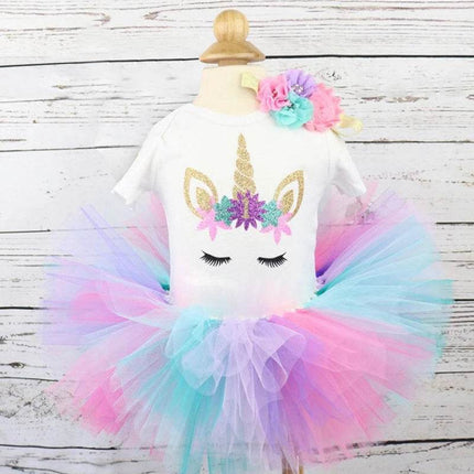 Baby Girl Summer 1st Birthday Party Dress - Party Dress - Baby Essentials - Mad Fly Essentials