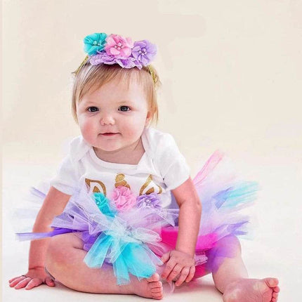 Baby Girl Summer 1st Birthday Party Dress - Party Dress - Baby Essentials - Mad Fly Essentials
