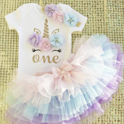 Baby Girl Summer 1st Birthday Party Dress - Party Dress - Baby Essentials - Mad Fly Essentials