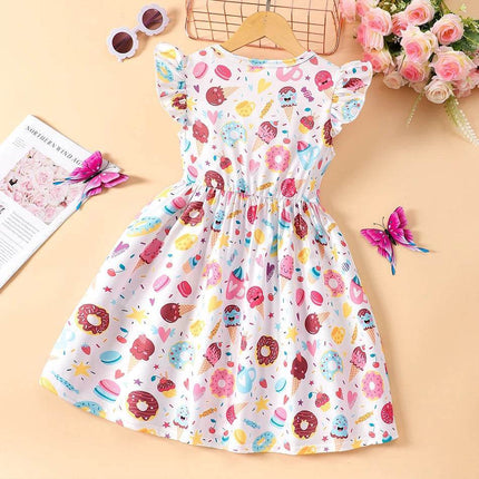 Baby Girl Dinosaur Rainbow Party Dress - Mad Fly Essentials